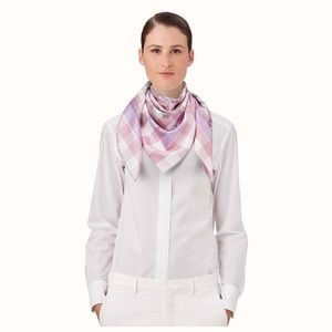 Hermès New Silk Scarf  Mors et Gourmettes Vichy
